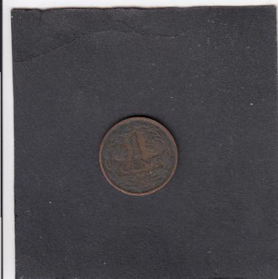 Beschrijving: 1 Cent WILHELMINA 